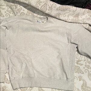 TNA boyfriend crew neck sweater heather grey